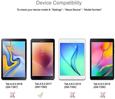 (3 Paket) Supershieldz Samsung Galaxy Tab için Tasarlanmış Bir 8.0 inç (2017) (SM-T380) Ekran Koruyucu, yüksek Çözünürlüklü