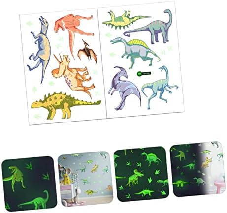 Abaodam 2 Yaprak Aydınlık Dinozor Duvar Sticker Kreş Duvar Çıkartmaları Sticker Levhalar Çocuklar için Duvar Çıkartmaları