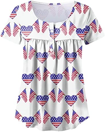 MIASHUI Bayan Grafik Uzun Kollu T Shirt Bağımsızlık Günü Kadınlar ıçin Artı Boyutu Amerikan 4 Temmuz Baskılı V Boyun