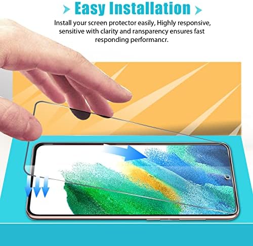 Zekıng [2'li Paket Samsung Galaxy S21 FE (Fan Sürümü) Temperli Cam Ekran Koruyucu, 9H Sertlik [Çizilmez] [Parmak