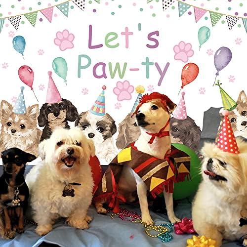 Crefelimas Köpek Mutlu Doğum Günü Backdrop hadi Pençe Köpek Parti Süslemeleri Arka Plan Evcil Doğum Günü Pastası
