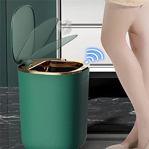 WENLII 12L İndüksiyon Tipi Akıllı çöp tenekesi Mutfak çöp kutusu çöp Kovası Banyo Tuvalet Çöp Çöp (Renk: Gri, Boyut