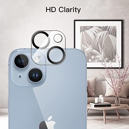 JETech Tam Kapsama Ekran Koruyucu için iPhone 14 Artı 6.7 İnç Kamera Lens Koruyucu, Temperli Cam Filmi, HD Temizle,