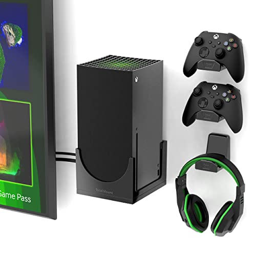 TotalMount-Xbox Series X için Duvara Montaj-Her İki Tarafı Sabitleyerek Xbox'ınızın Düşmesini Önler (Büyük Paket: