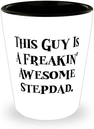 Stepdad Shot Glass'ı Seviyorum, Bu Adam Harika Bir Üvey Baba, Baba için Hediye, Oğlundan Uygunsuz