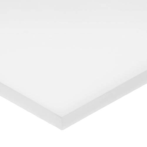 Delrin Asetal Homopolimer Plastik Çubuk, Beyaz, 2-1 / 4 inç Kalınlığında x 5 inç Genişliğinde x 24 inç Uzunluğunda
