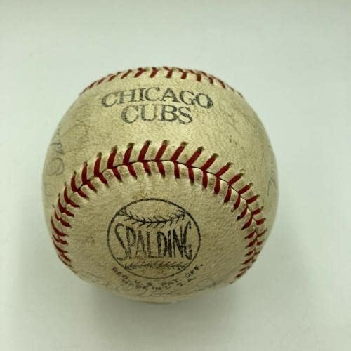 1969 Chicago Cubs Takımı İmzalı Beyzbol Leo Durocher Ron Santo İmzalı Beyzbol Topları İmzaladı