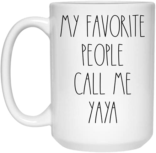 PTDShops Yaya-En Sevdiğim İnsanlar Bana Yaya Kahve Kupası Diyor, Yaya Rae Dunn'dan İlham Aldı, Rae Dunn Stili, Doğum