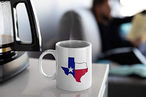 Texas State Anahat Bayrak Kaplama Kahve Kupa / Texas Gurur / Yalnız Yıldız Devlet Bayrağı Kaplama Seramik Kupa /