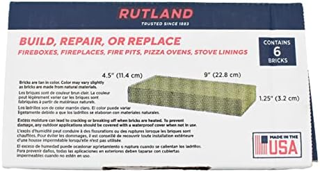 Rutland Ürünleri Ateş Tuğlası, 6 adet, 1'li Paket
