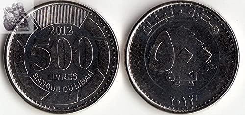 Asya'nın Yeni Lübnan 500 Nehri 2012 Yeni Yabancı Para Para Koleksiyonu