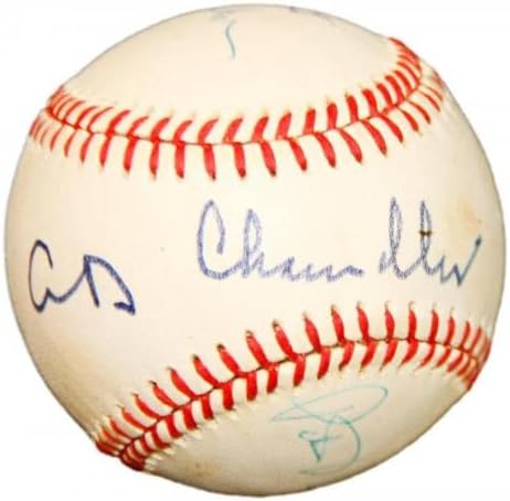 Major League Baseball Komiserleri Chandler Kuhn Giamatti Vincent Ueberroth, Vaka İmzalı Beyzbol Toplarıyla Topu İmzaladı