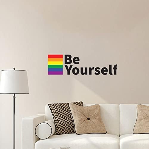 Aşk Gökkuşağı Pride Parade Çıkarılabilir Duvar Çıkartması Kendin Ol LGBTQ Duvar Dekor Çıkartmaları Yatak Odası için